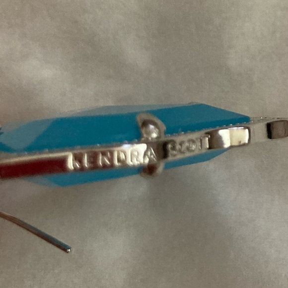 Kendra Scott blue faceted silver drop earrings - Picture 9 of 9